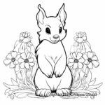 Skunk and Flowers Coloring Pages 2