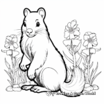 Skunk and Flowers Coloring Pages 3
