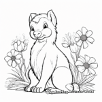 Skunk and Flowers Coloring Pages 4