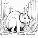 Skunk in a Forest Setting Coloring Pages 2