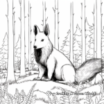 Skunk in a Forest Setting Coloring Pages 3