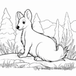 Skunk in a Forest Setting Coloring Pages 4