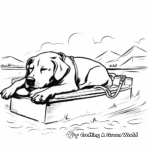 Sled Dog at Rest: Peaceful Sled Dog Coloring Pages 2