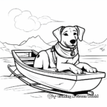 Sled Dog at Rest: Peaceful Sled Dog Coloring Pages 3