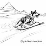 Sled Dog in Motion: Action Packed Coloring Pages 2