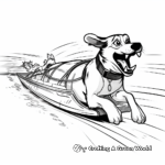 Sled Dog in Motion: Action Packed Coloring Pages 4
