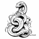 Sleek Snake Tattoo Coloring Pages 2