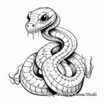 Sleek Snake Tattoo Coloring Pages 3