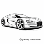 Sleek Sports Car Coloring Pages for Adults 2
