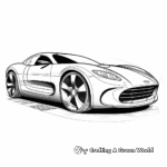 Sleek Sports Car Coloring Pages for Adults 3
