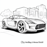 Sleek Sports Car Coloring Pages for Adults 4