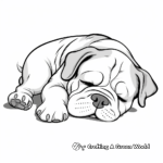 Sleeping Bulldog Coloring Pages for Relaxation 1