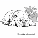 Sleeping Bulldog Coloring Pages for Relaxation 3