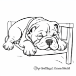 Sleeping Bulldog Coloring Pages for Relaxation 4