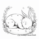 Sleeping Bunny Unicorn Coloring Pages 2