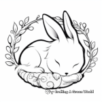 Sleeping Bunny Unicorn Coloring Pages 3