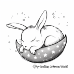 Sleeping Bunny Unicorn Coloring Pages 4