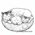 Sleeping Cats and Dogs Coloring Pages 3