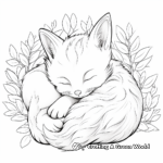 Sleeping Fox: Cute and Tranquil Coloring Pages 2