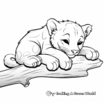 Sleeping Panther Coloring Pages 2