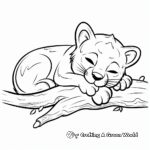 Sleeping Panther Coloring Pages 3