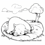 Sleeping Pigs Coloring Pages 1