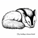 Sleeping Skunk Coloring Pages 1