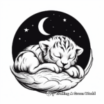 Sleeping Tiger Under the Moonlight Coloring Pages 3