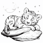 Sleeping Tiger Under the Moonlight Coloring Pages 4