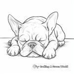 Sleepy French Bulldog Coloring Pages 1