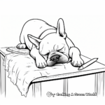 Sleepy French Bulldog Coloring Pages 2