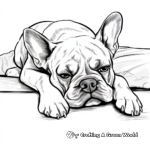 Sleepy French Bulldog Coloring Pages 3