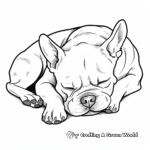 Sleepy French Bulldog Coloring Pages 4