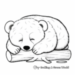 Sleepy Panda Coloring Sheets 2