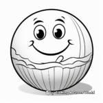 Small and Cute Beach Ball Coloring Pages for Kids 2
