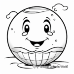 Small and Cute Beach Ball Coloring Pages for Kids 3
