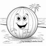 Small and Cute Beach Ball Coloring Pages for Kids 4