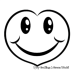 Smiley Face in Love: Heart-eyes Emoji Coloring Pages 4