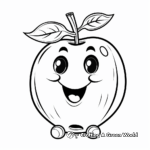 Smiling Apple Coloring Pages for Kids 2