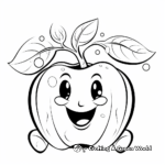 Smiling Apple Coloring Pages for Kids 3