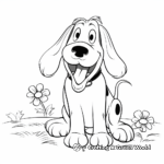 Smiling Basset Hound Coloring Pages for Kids 3