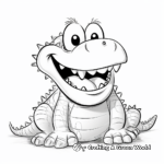 Smiling Crocodile Coloring Pages for Preschoolers 2