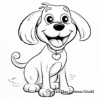 Smiling, Happy Dog Coloring Pages 2
