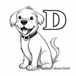 Smiling, Happy Dog Coloring Pages 3