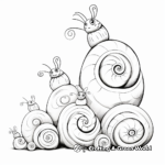 Snail Family Coloring Pages: Male, Female and Babies 2