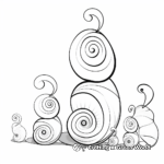 Snail Family Coloring Pages: Male, Female and Babies 4