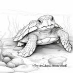 Snapshots of Painted Turtle Coloring Pages 2