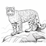 Snow Leopard In Its Habitat Coloring Pages 4