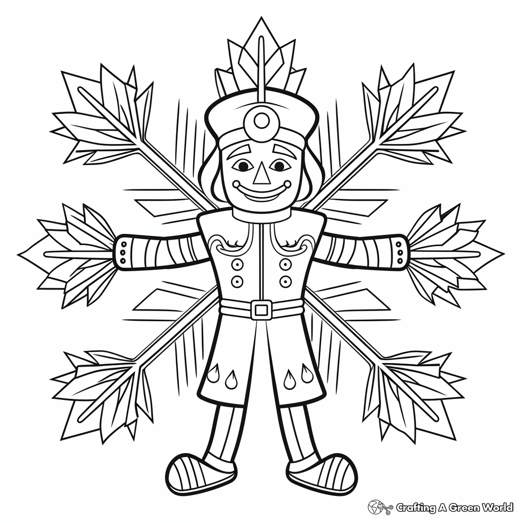 Snowflakes Dance from Nutcracker Ballet Coloring Pages 1