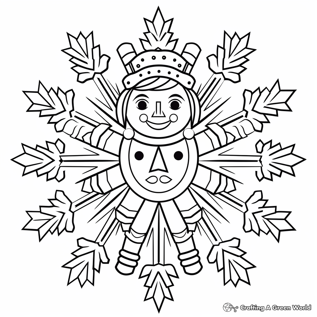 Snowflakes Dance from Nutcracker Ballet Coloring Pages 3